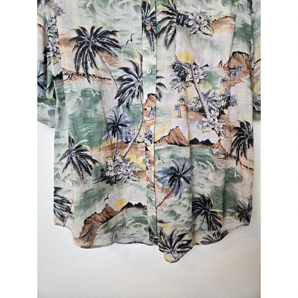Zimmermann Vacay Shirt Short Sleeve Button Down Oversized Surf Printed Beach Med - Picture 5 of 12